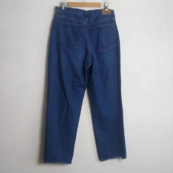Madewell Womens Baggy Straight Jeans Size 31 medium wash Style NH643 - Picture 6 of 16